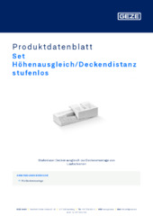 Set Höhenausgleich/Deckendistanz stufenlos Produktdatenblatt DE