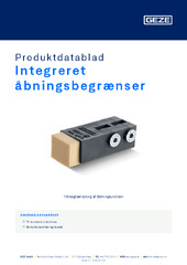 Integreret åbningsbegrænser Produktdatablad DA