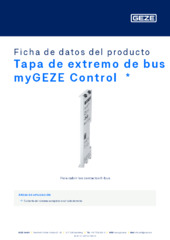 Tapa de extremo de bus myGEZE Control  * Ficha de datos del producto ES