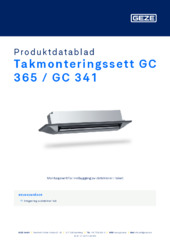 Takmonteringssett GC 365 / GC 341 Produktdatablad NB