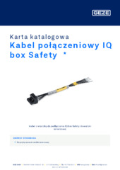 Kabel połączeniowy IQ box Safety  * Karta katalogowa PL