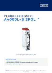 A4000L-B 2POL  * Product data sheet EN