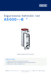 A5000--B  * Sigurnosno-tehnički list HR