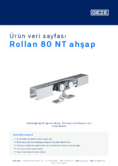 Rollan 80 NT ahşap Ürün veri sayfası TR