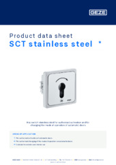 SCT stainless steel  * Product data sheet EN