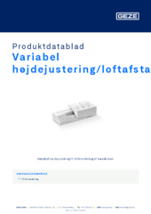 Variabel højdejustering/loftafstand Produktdatablad DA