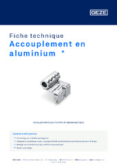 Accouplement en aluminium  * Fiche technique FR