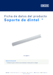 Soporte de dintel  * Ficha de datos del producto ES