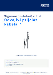 Odvojivi prijelaz kabela  * Sigurnosno-tehnički list HR