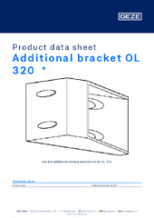 Additional bracket OL 320  * Product data sheet EN
