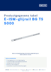 E-ISM-glijrail BG TS 5000 Productgegevens tabel NL