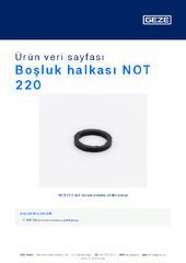 Boşluk halkası NOT 220 Ürün veri sayfası TR