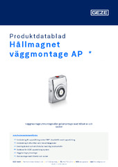 Hållmagnet väggmontage AP  * Produktdatablad SV