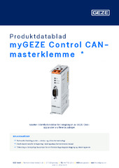 myGEZE Control CAN-masterklemme  * Produktdatablad NB