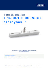 E 1500/E 3000 NSK S szárnybak  * Termék adatlap HU