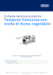 Tampone finecorsa con molla di fermo regolabile Scheda tecnica prodotto IT
