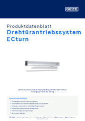 Drehtürantriebssystem ECturn Produktdatenblatt DE