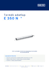 E 350 N  * Termék adatlap HU