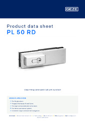 PL 50 RD Product data sheet EN