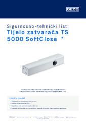 Tijelo zatvarača TS 5000 SoftClose  * Sigurnosno-tehnički list HR