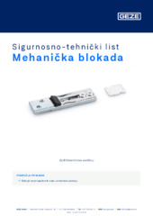 Mehanička blokada Sigurnosno-tehnički list HR