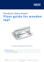 Floor guide for wooden leaf Product data sheet EN