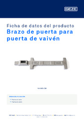 Brazo de puerta para puerta de vaivén Ficha de datos del producto ES