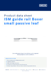 ISM guide rail Boxer small passive leaf Product data sheet EN