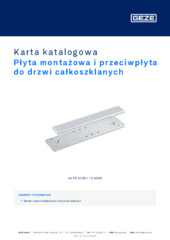 Płyta montażowa i przeciwpłyta do drzwi całkoszklanych Karta katalogowa PL
