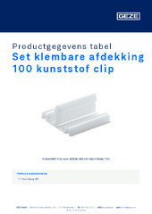 Set klembare afdekking 100 kunststof clip Productgegevens tabel NL