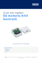 Ek motorlu kilit kontrolü Ürün veri sayfası TR