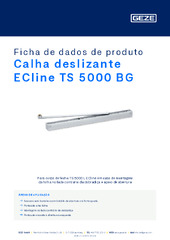 Calha deslizante ECline TS 5000 BG Ficha de dados de produto PT