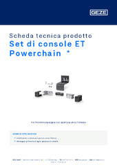 Set di console ET Powerchain  * Scheda tecnica prodotto IT