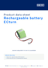 Rechargeable battery ECturn Product data sheet EN