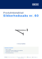Sikkerhedssaks nr. 60 Produktdatablad DA