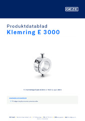 Klemring E 3000 Produktdatablad DA