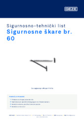 Sigurnosne škare br. 60 Sigurnosno-tehnički list HR