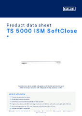 TS 5000 ISM SoftClose  * Product data sheet EN