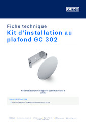 Kit d'installation au plafond GC 302 Fiche technique FR