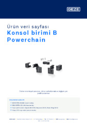 Konsol birimi B Powerchain Ürün veri sayfası TR