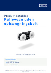 Rullevogn uden ophængningsbolt Produktdatablad DA