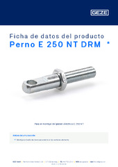 Perno E 250 NT DRM  * Ficha de datos del producto ES