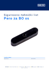 Pero za BO os Sigurnosno-tehnički list HR