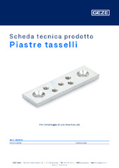 Piastre tasselli Scheda tecnica prodotto IT