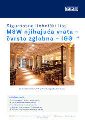 MSW njihajuća vrata - čvrsto zglobna - IGG  * Sigurnosno-tehnički list HR