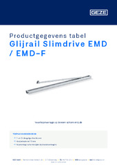 Glijrail Slimdrive EMD / EMD-F Productgegevens tabel NL