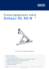Schaar OL 90 N  * Productgegevens tabel NL