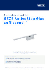 GEZE ActiveStop Glas aufliegend  * Produktdatenblatt DE