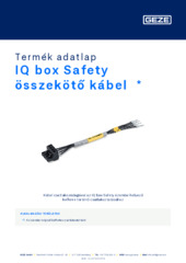 IQ box Safety összekötő kábel  * Termék adatlap HU