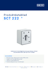 SCT 222  * Produktdatablad NB